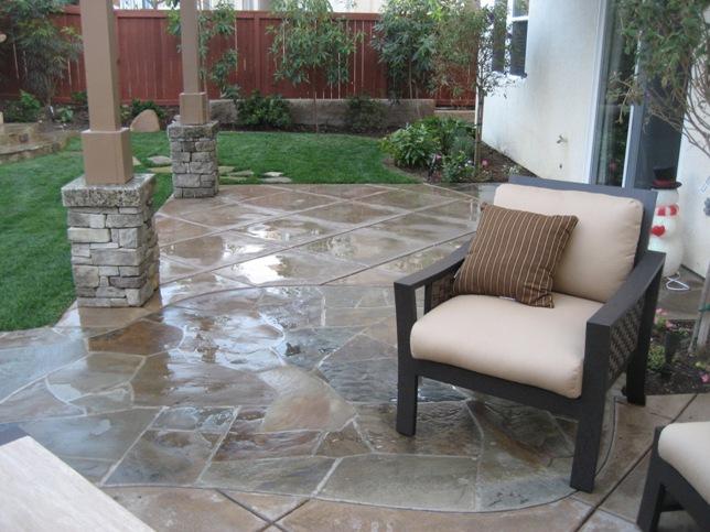 patio and lawn