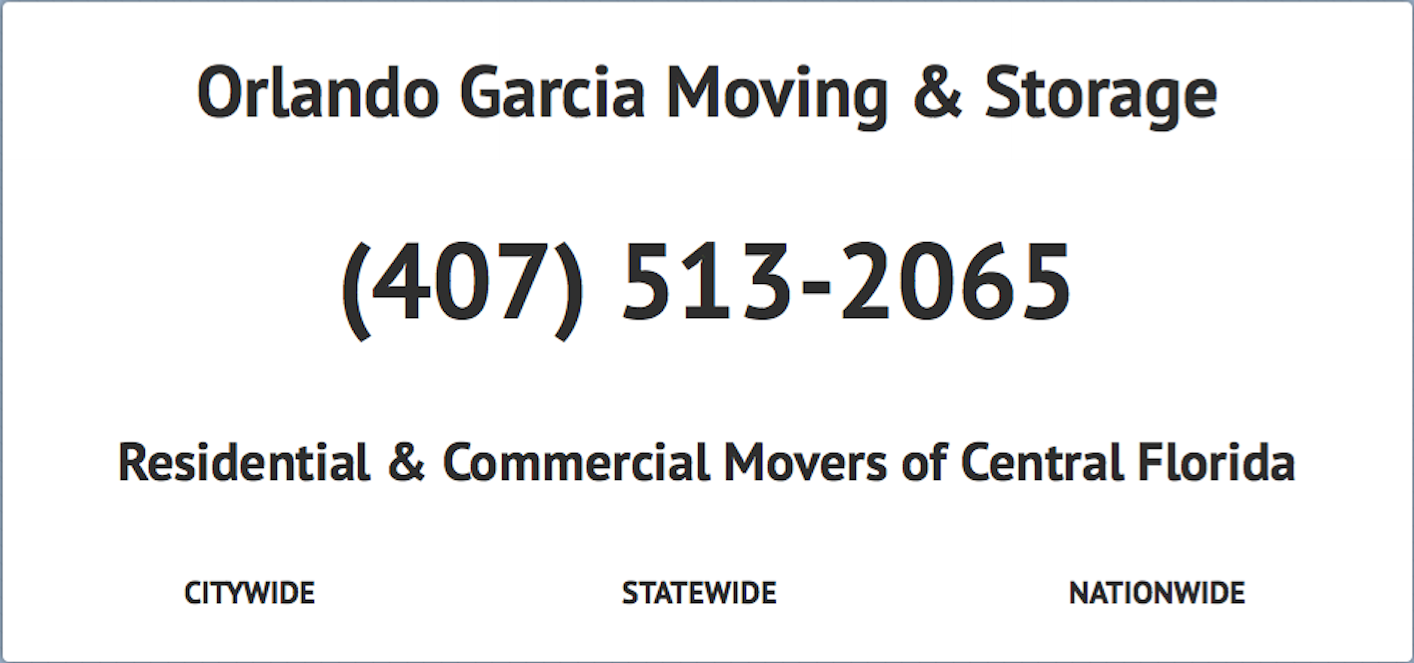 Orlando Garcia Moving & Storage | (407) 513-2065
