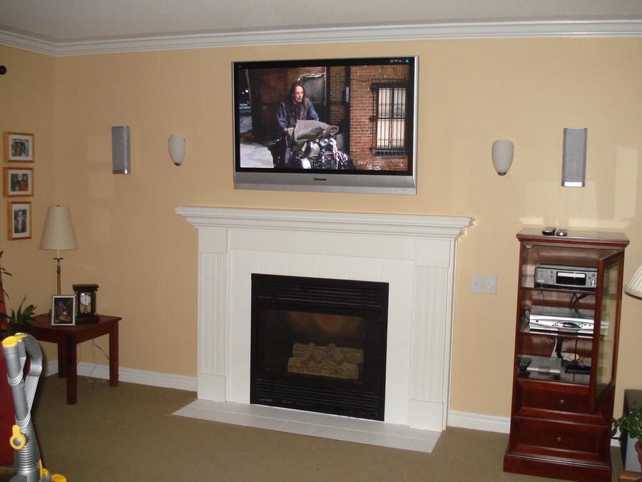 TV over the fireplace