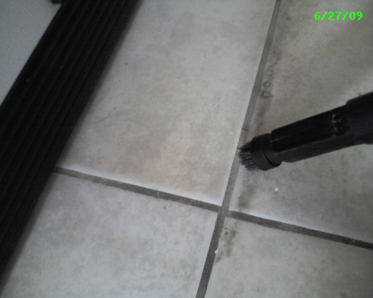 Steam cleaning tile & grout