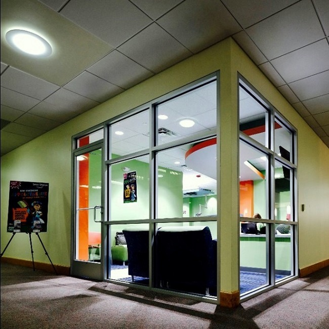Night view of Smile Shoppe Pediatric Dentistry office in Bentonville AR