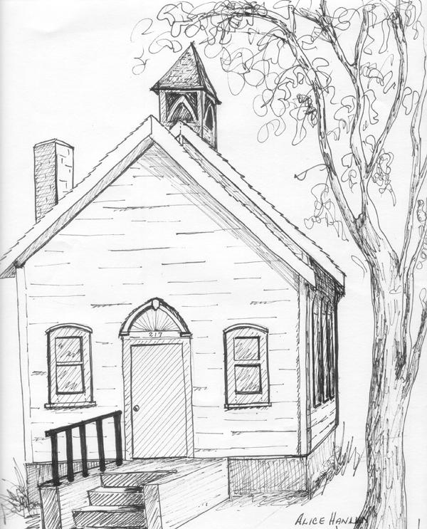 A sketch of the little church