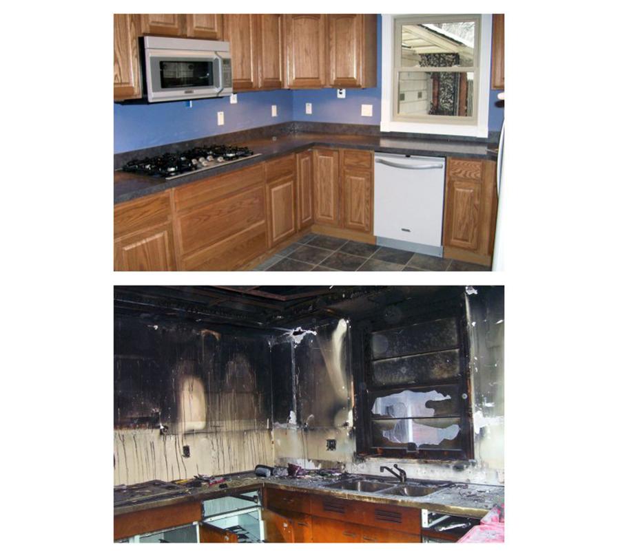 Before & After - Kitchen Fire Damage