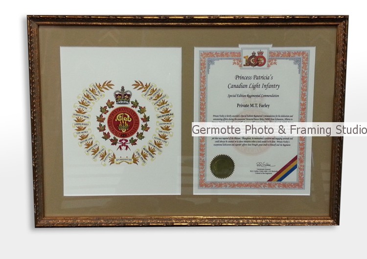 Certificate Framing