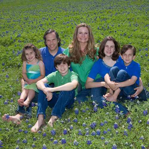 Family Portrait in Bluebonnets