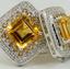 14kt White Gold Citrine and Diamond Earrings