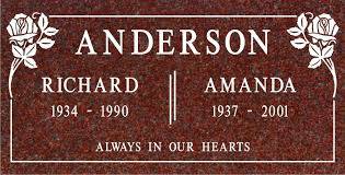Adult Standard size headstone starting at $ 495.00