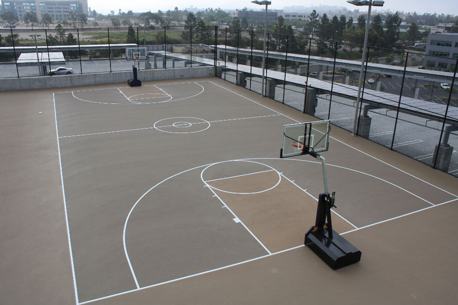 Basketball Court on top of Sony Building