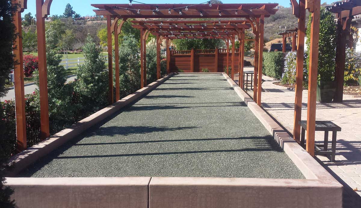 Oyster Shell Bocce Ball Court