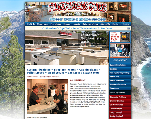 Fireplace and Hearth Store Web Design