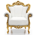 BAROQUE SCROLL ARM UPHOLSTERED LOUNGE ARMCHAIR