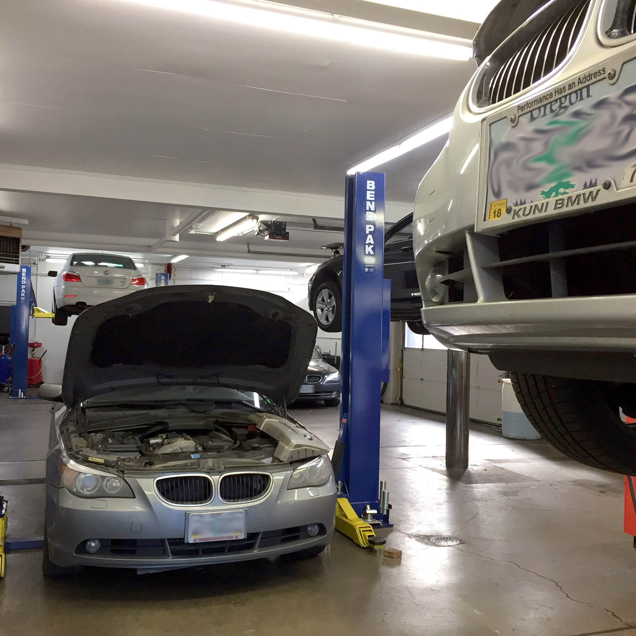 BMW's in for service