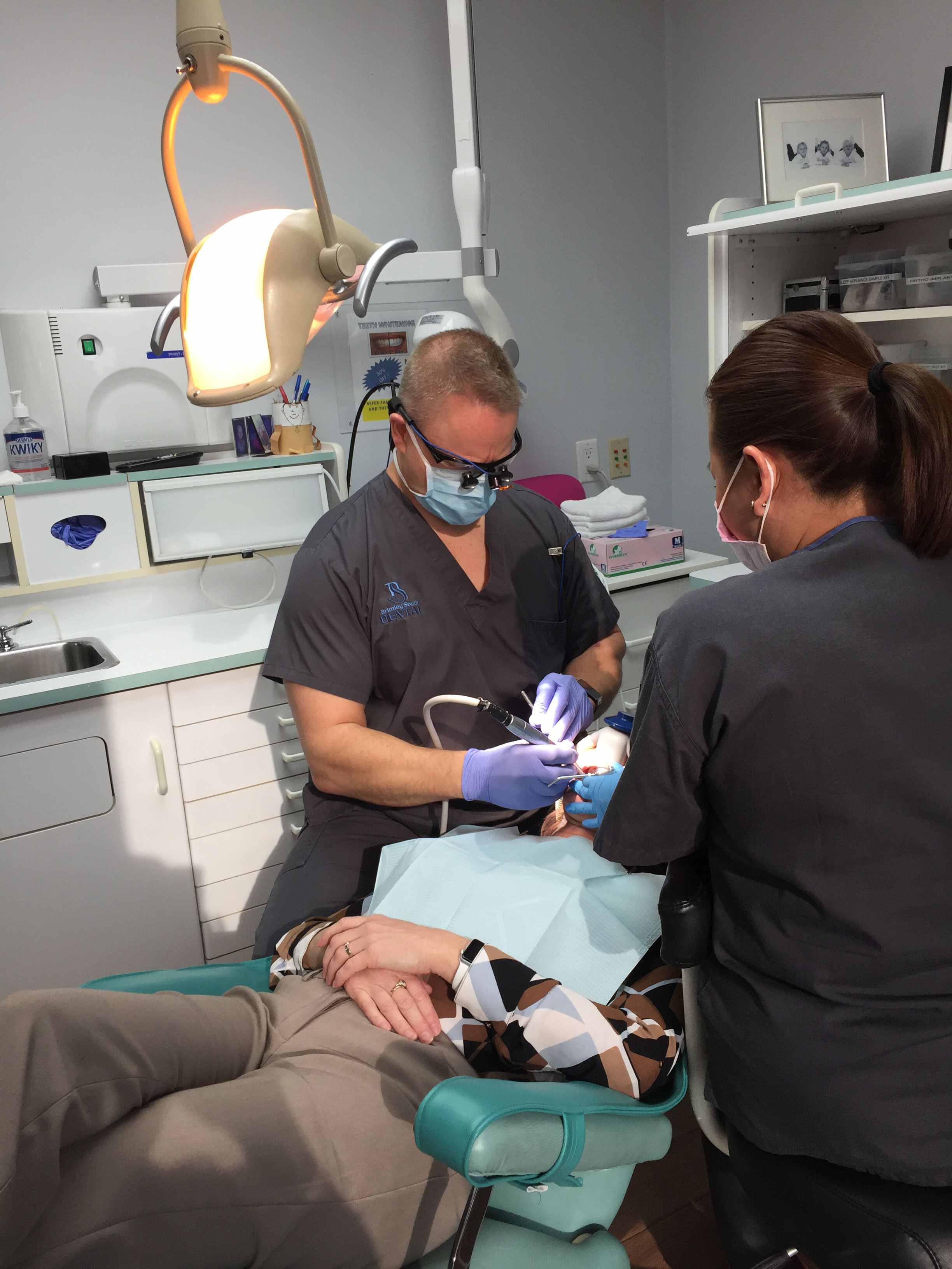 Dr. Brad Oldfin performing a root canal
