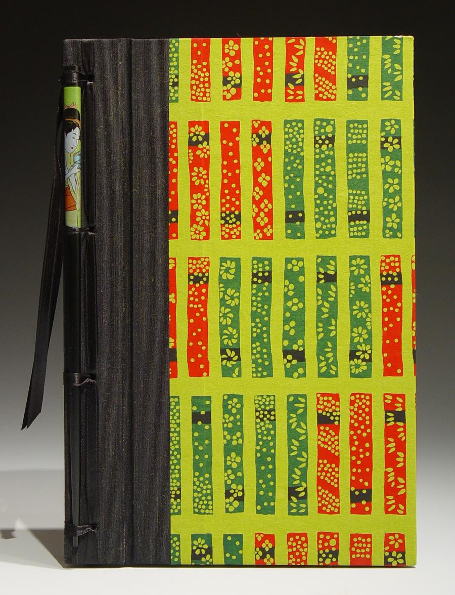 Red and Green Bars chopstick journal