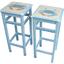 hand painted blue crabs on bar stools